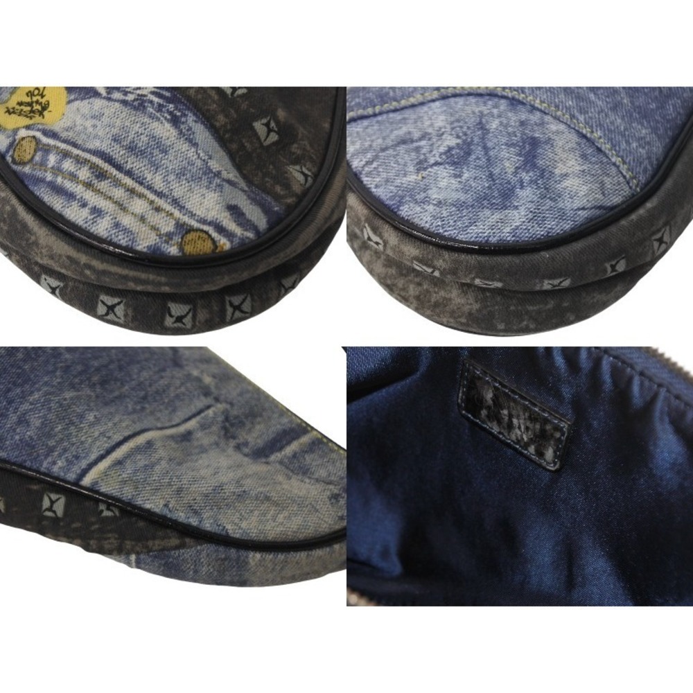 Christian Dior Saddle Bag denim transfer black blue leather - Picture 8 of 9